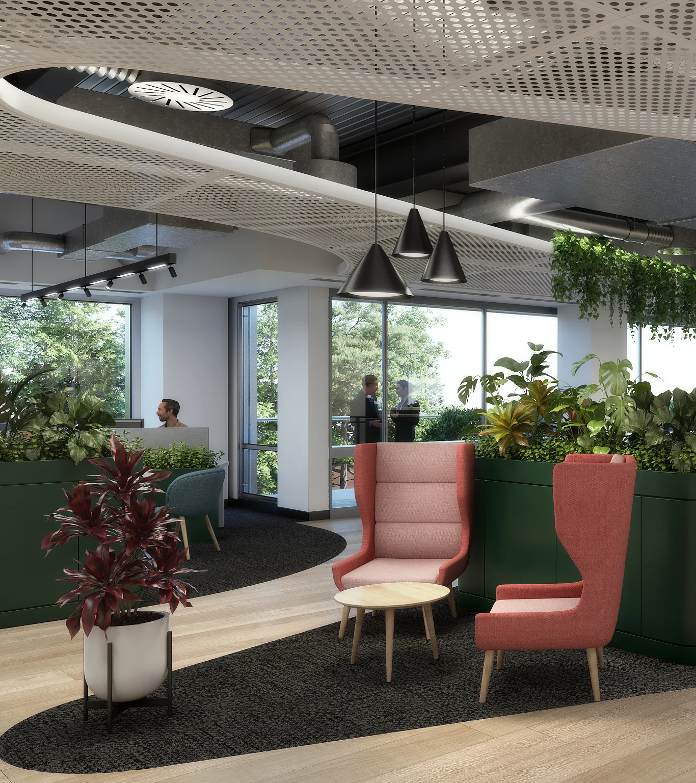 Self contained Entrance CGI for 50 Bank Street